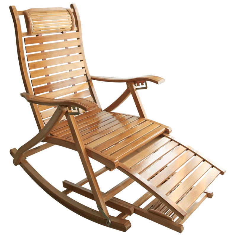 瑞仕达 Restar 竹躺椅折叠摇摇椅阳台家用休闲椅子懒人晒太阳老人靠背逍遥凉椅
