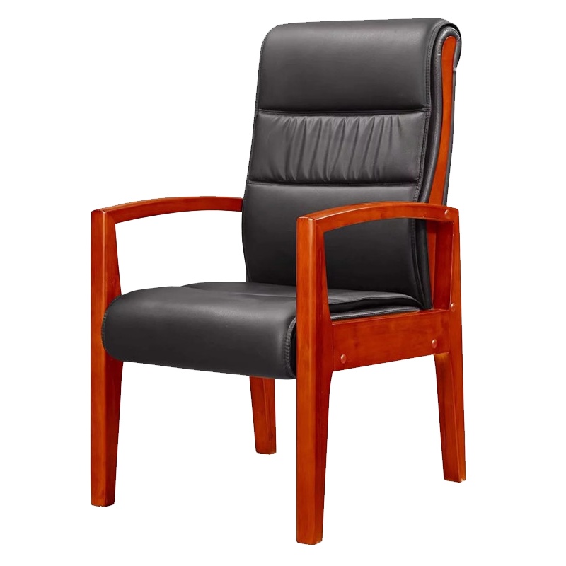 钜晟 办公椅木质油漆会议椅老板椅牛皮班椅JSPY-BH0021
