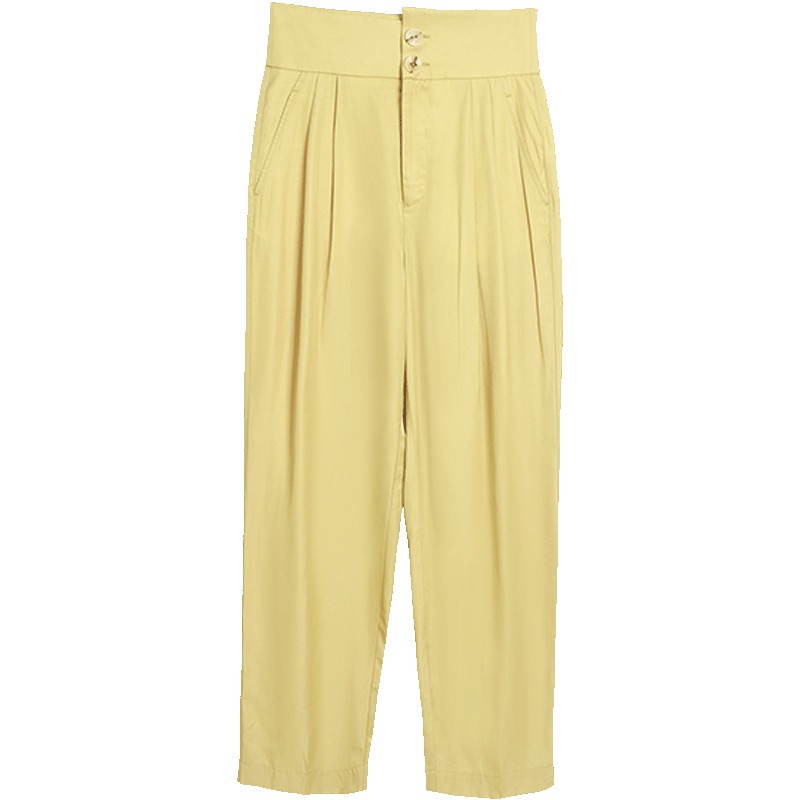 欧莎垂感阔腿裤女2019新款夏高腰九分休闲裤宽松直筒裤子显瘦百搭