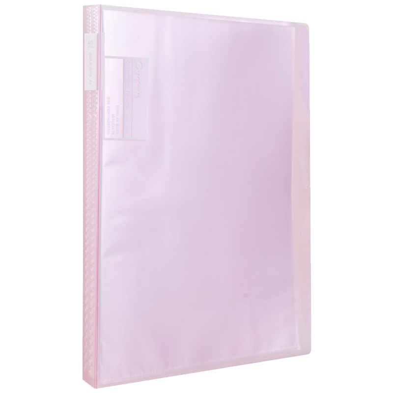 得力资料册文件夹多层A4插页档案夹试卷收纳袋学生用卷子整理文件袋透明活页夹40页办公用品文具72556HON