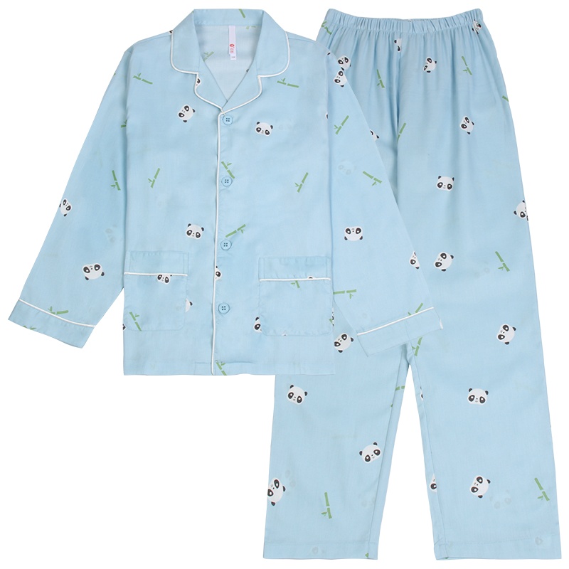 红豆(HODO)2019年夏季新款全棉居家四季男童女童学生儿童家居服套装