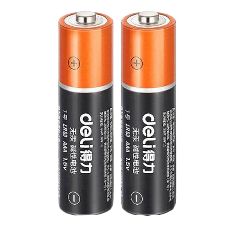 得力(deli) M 18504碱性电池(黑)(2粒/卡) 1卡