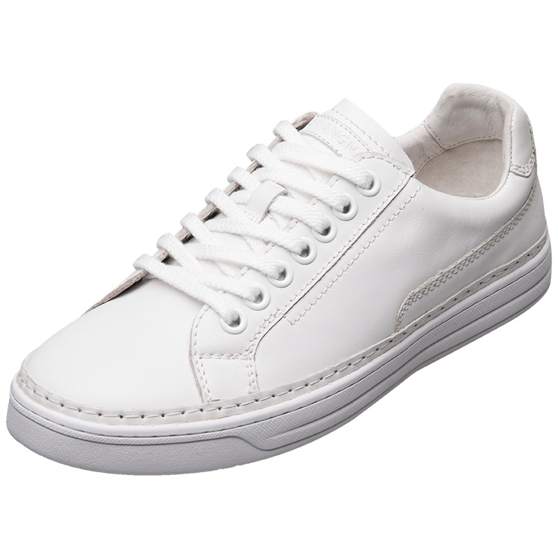 康奈男鞋 秋季潮流拼色真皮系带休闲鞋男士舒适圆头板鞋小白鞋1167004