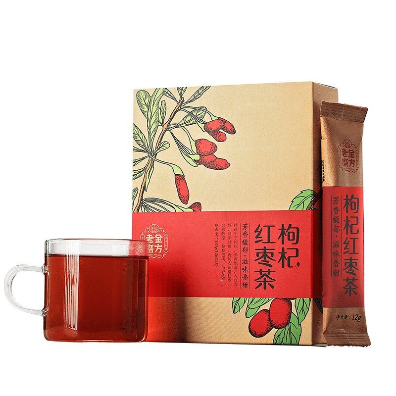 老金磨方 枸杞红枣茶120g 花草茶 速溶冲饮 红枣枸杞茶