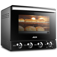 北美电器（ACA）电烤箱ATO-E38HC立式家用电子式 烘焙蛋糕多功能旋转烤叉 全自动 38L 热风循环 黑色
