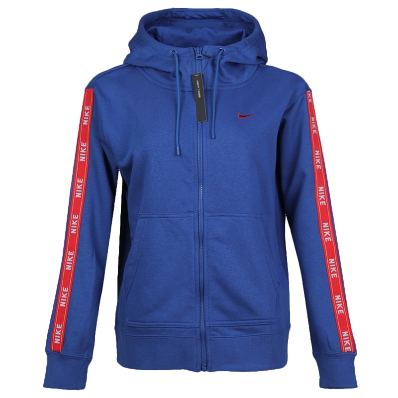 耐克(NIKE)2019春女子运动连帽卫衣 HOODIE FZ LOGO TAPE AR3057-438