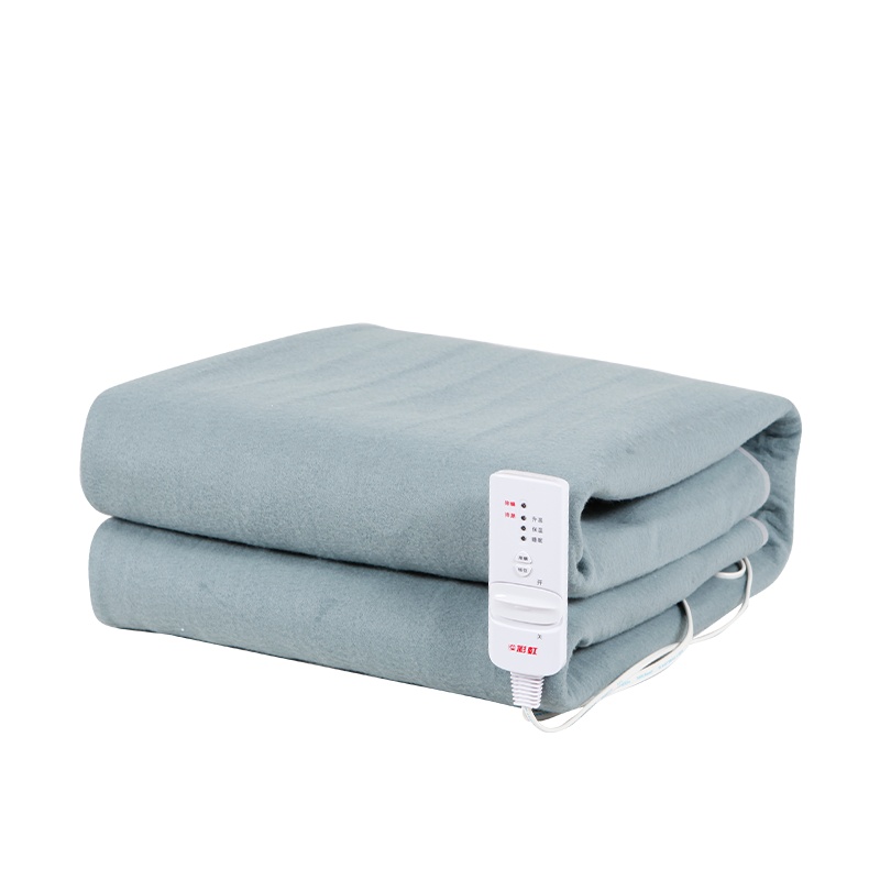 苏宁极物 彩虹安全智能除螨电热毯 0.8*1.8m 灰色电褥子调温安全家用学生