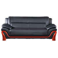 办公室大厅商务皮沙发三人位