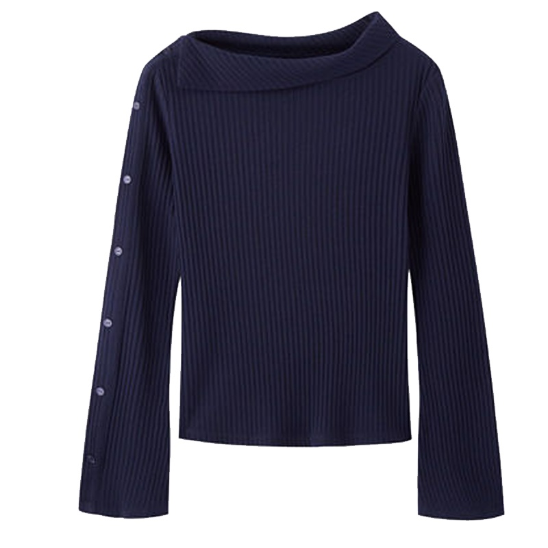 薄款长袖针织衫女装秋冬显瘦学生修身宽松上衣毛衣外套潮70011523