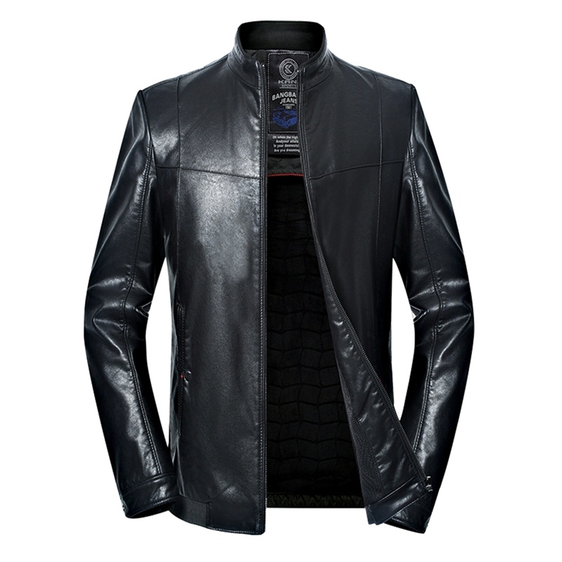 男式短款翻领皮衣外套 DS17659