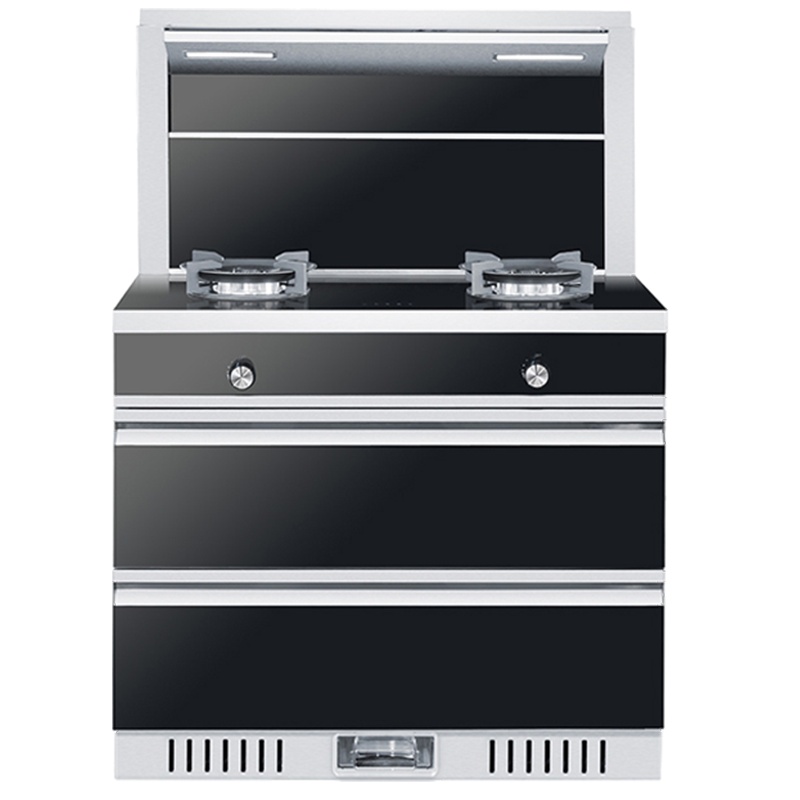 美大速风 集成灶顶部智能加热紫外线消毒5键触控开关热电偶熄火保护烟灶消一体机一级能效4.5KW猛火双灶JC01(液化气)