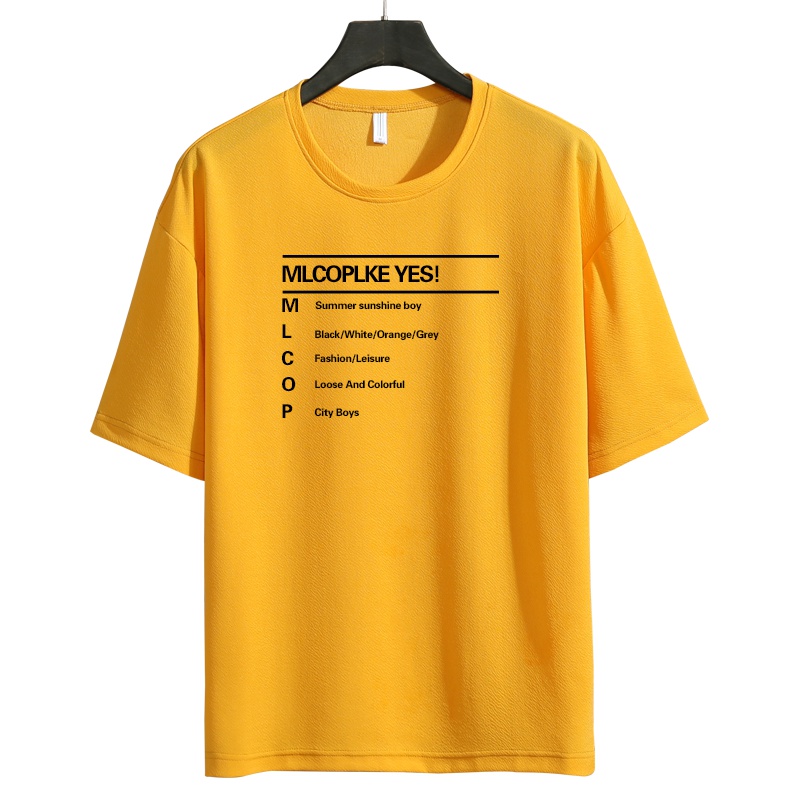 IKOPPOI 2019夏季新款男士短袖t恤宽松五分袖上衣印花潮牌 TX920-17