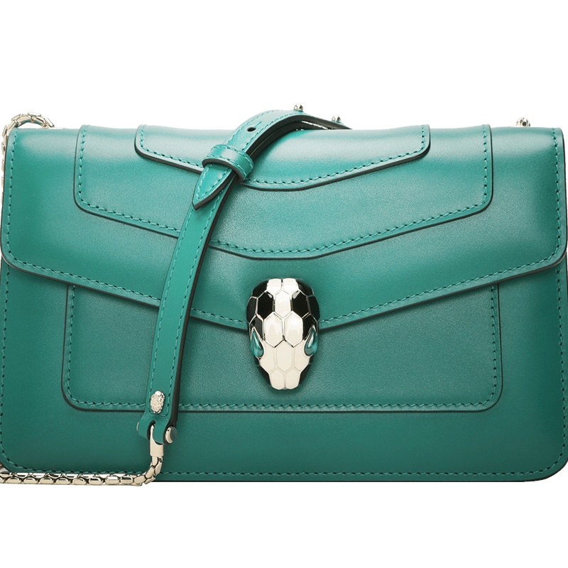 BVLGARI SERPENTI FOREVER 单肩包 绿色