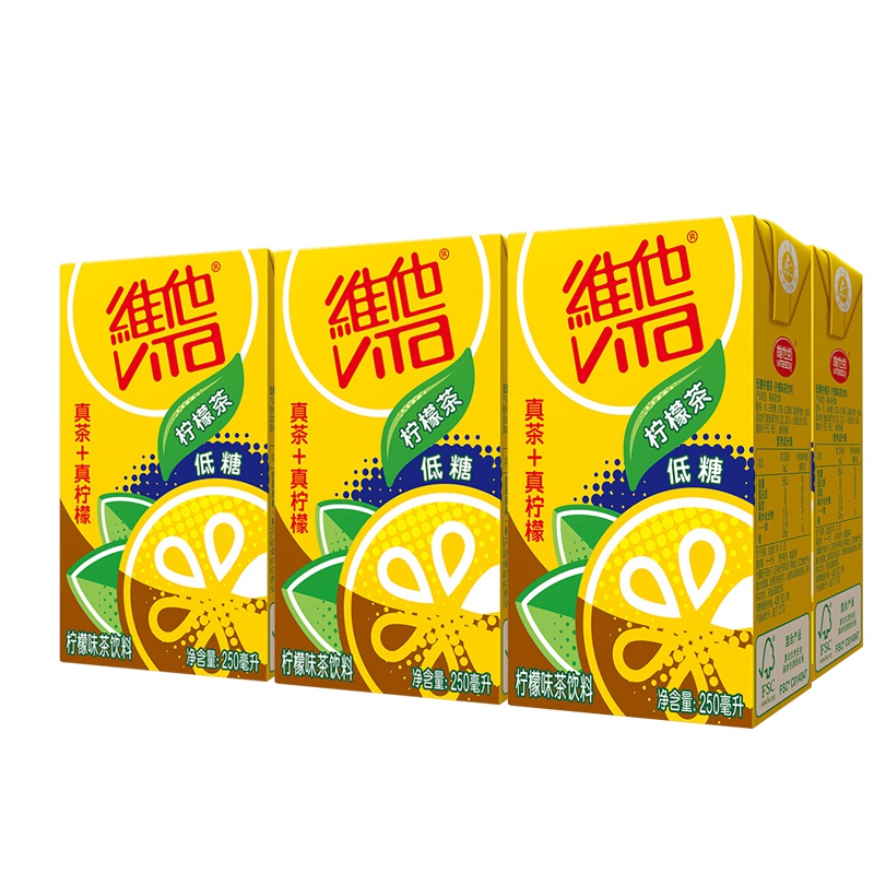 维他(Vita) 低糖柠檬茶 250ml*6盒 柠檬茶饮料