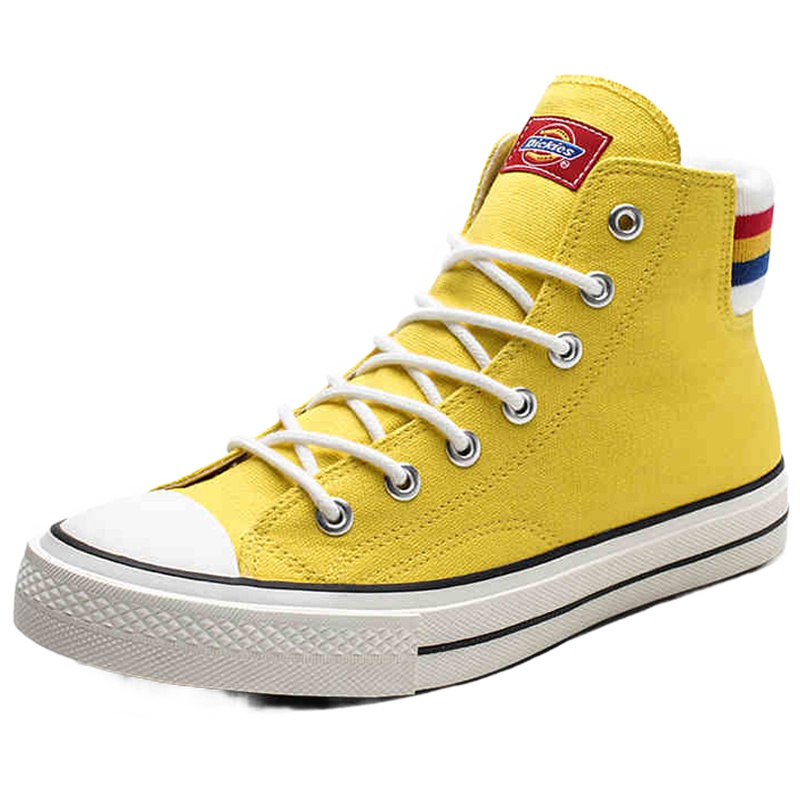 Dickies男鞋透气情侣高帮帆布鞋学生黄色潮流百搭板鞋子潮流女鞋193M50LXS9C