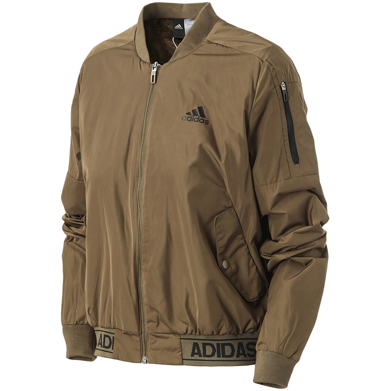 adidas阿迪达斯女子外套夹克飞行领休闲运动服