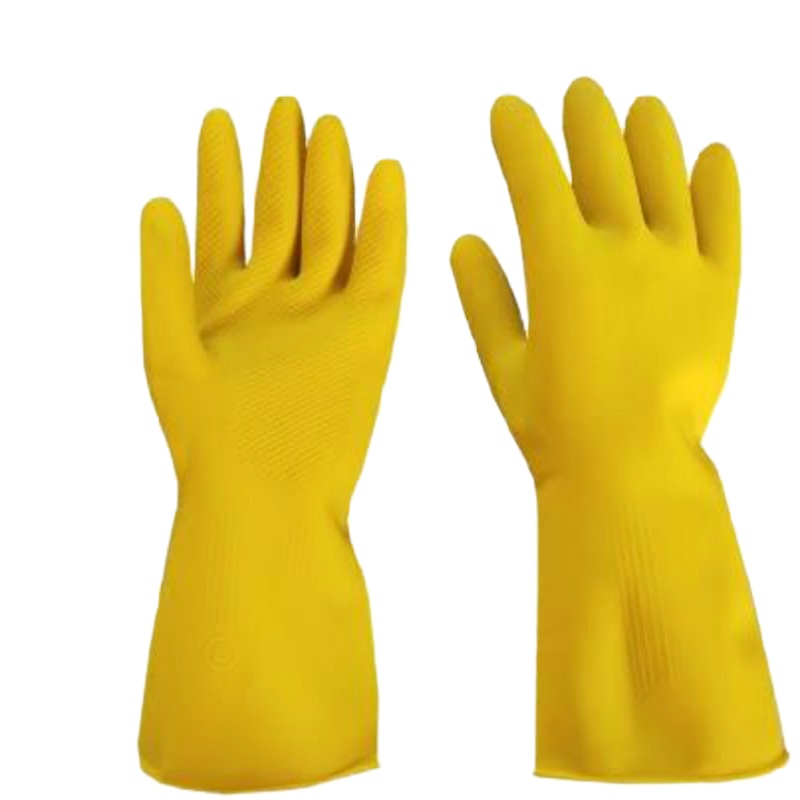 橡胶加厚牛筋乳胶手套洗碗防水防滑耐磨耐用工作胶皮塑胶劳保 橡胶手套5双