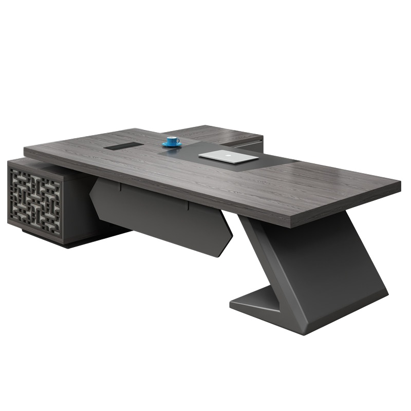 创世人 办公家具办公桌简约现代老板桌总裁桌办公家具桌高端大气大班台