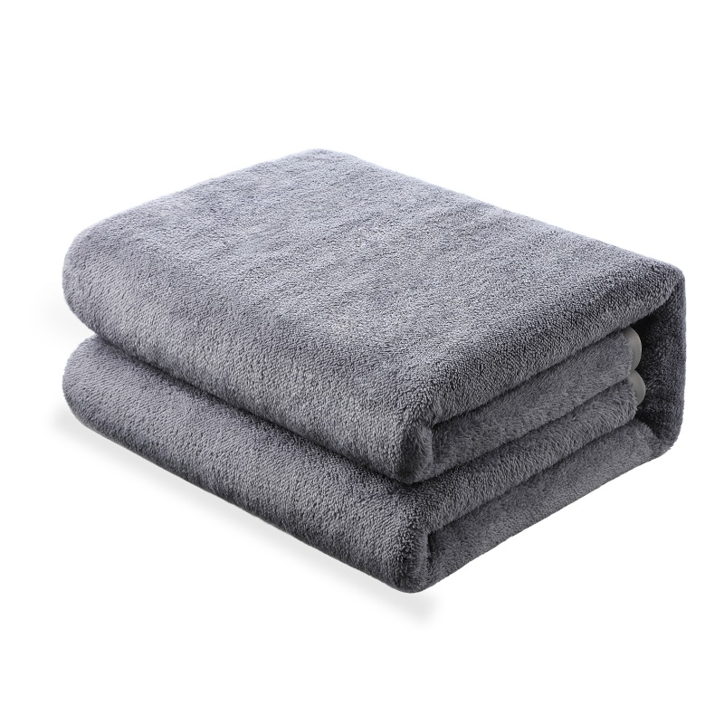 彩阳电热毯(KYOUNG)双人上下控温(上身和脚部)灰色长毛绒4档可定时除螨安全功率无辐射除湿烘被防水加大电褥子