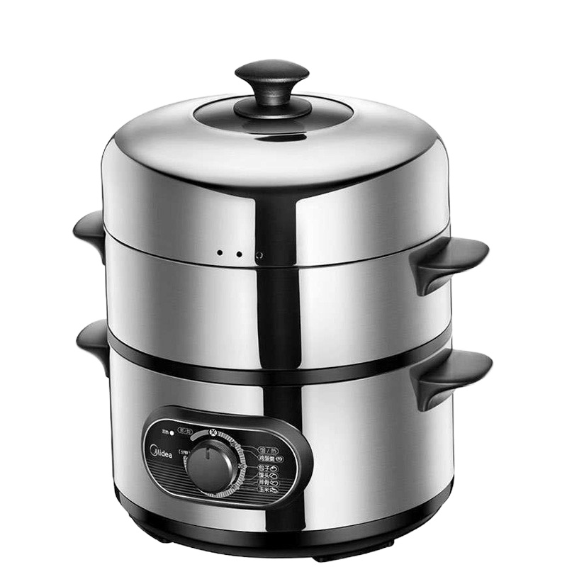 美的SYH28-21多功能不锈钢电蒸锅 煮火锅双层电蒸笼