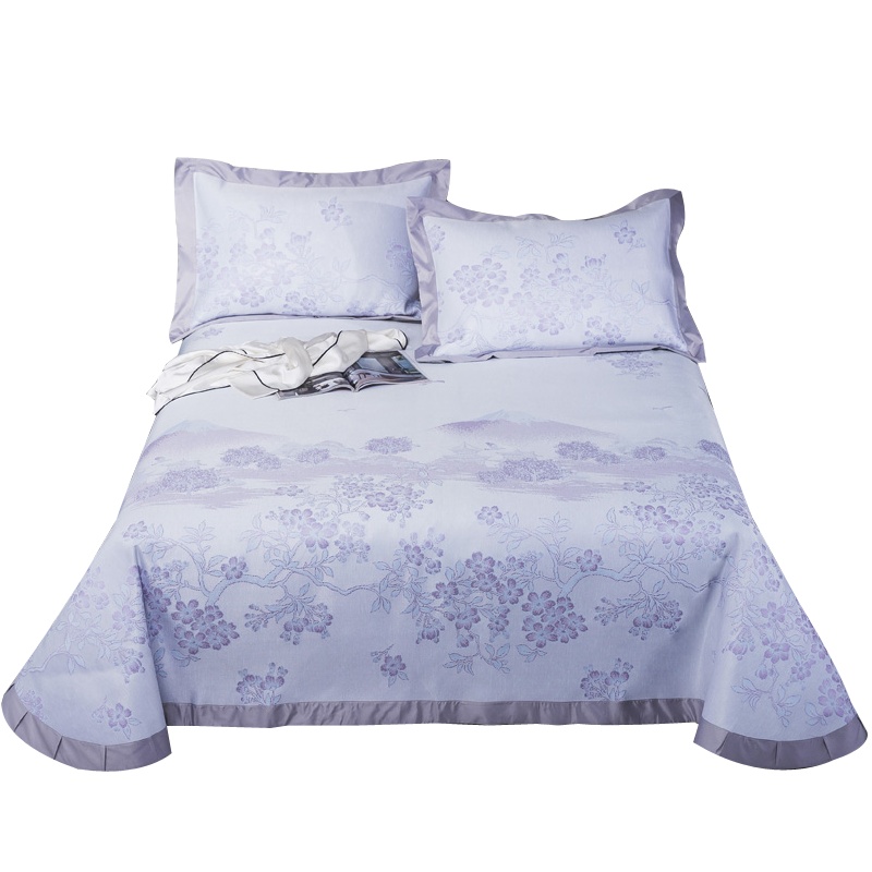 九氏JOESH提花可水洗冰丝席三件套 1200D加粗冰丝 3D提花工艺 加宽包边设计 赠送防滑垫