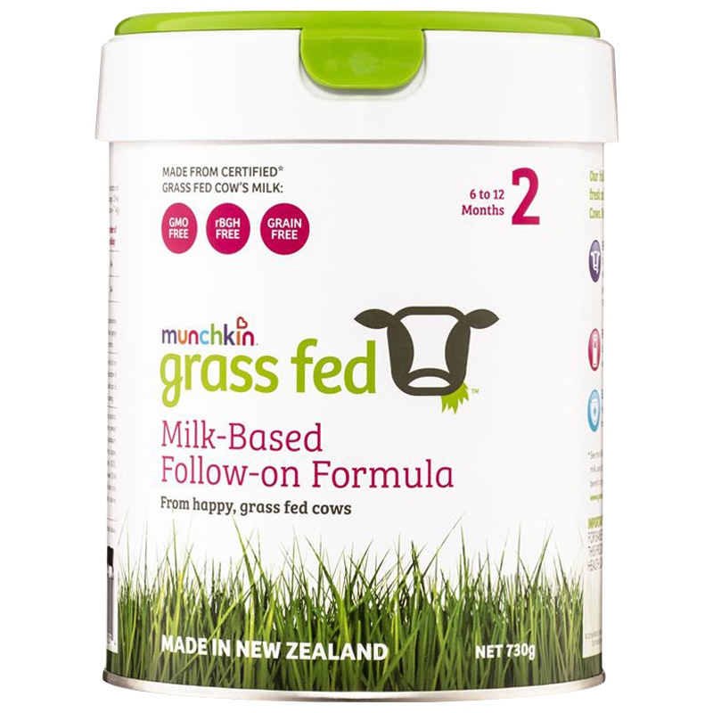 满趣健(Munchkin)新西兰草饲奶粉grass fed进口婴幼儿二段奶粉730g/罐装适合6-12个月