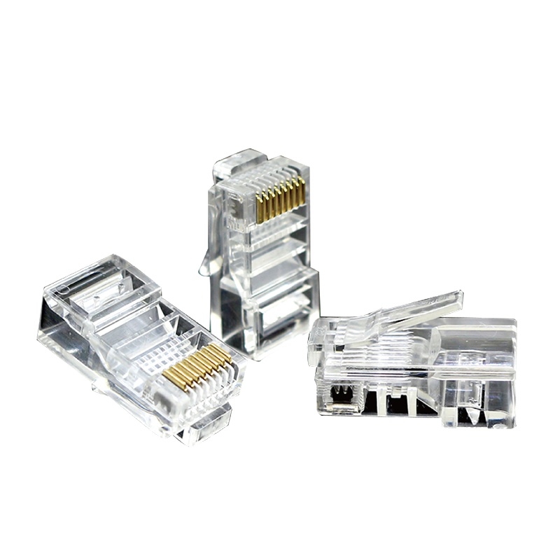 开仰 1279 3U/T 超五类镀金非屏蔽三叉水晶头100个/包 (单位:包)