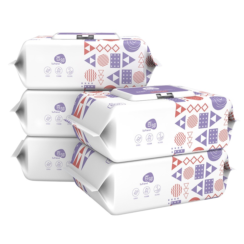 百邻[苏宁自有品牌] 婴儿 洁肤湿巾 儿童清爽清洁 80片*5包 箱装