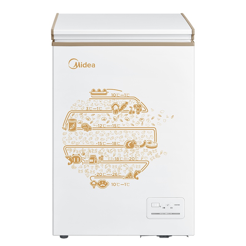 美的(Midea)BD/BC-99KEM(E)99升 家用冰柜 冷藏冷冻转换顶开门 小型迷你冷柜 节能静音单温卧式冷柜