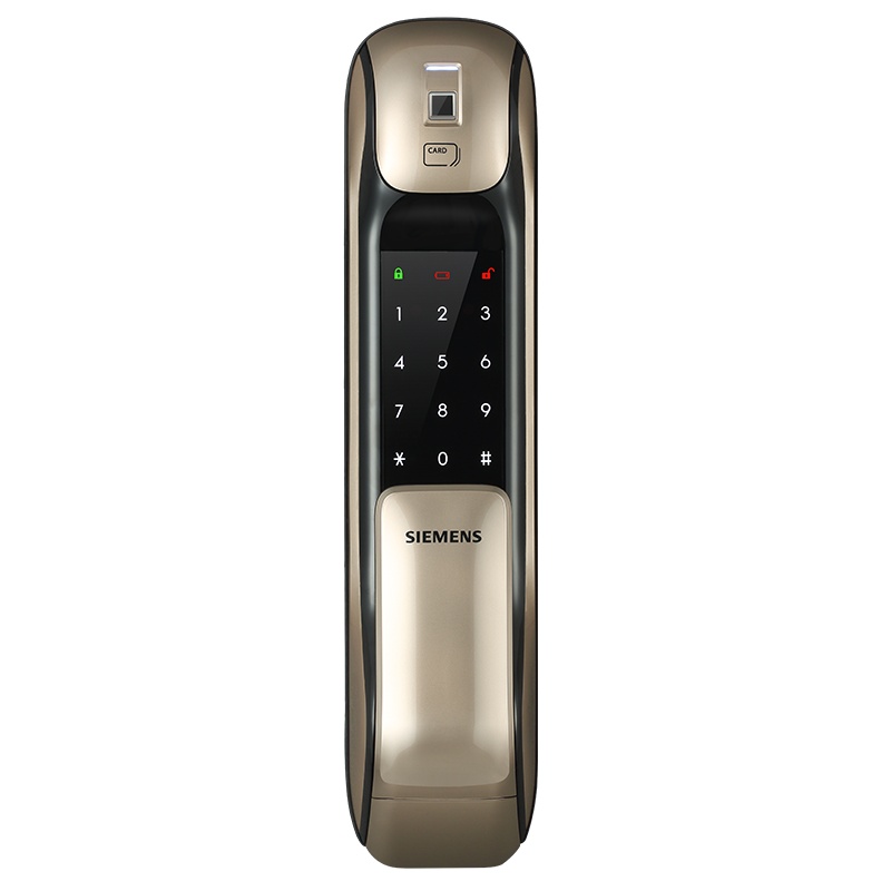 西门子(SIEMENS)指纹锁智能锁家用防盗门锁进口密码锁电子锁C627 香槟金