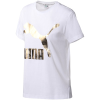 PUMA彪马女装大logo运动服休闲圆领短袖T恤579406