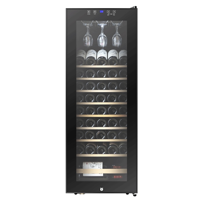 candor/凯得 JC-158E 压缩机红酒柜恒温酒柜 家用冰吧 茶叶柜 红酒柜冰箱 榉木层架 43-58瓶 158L