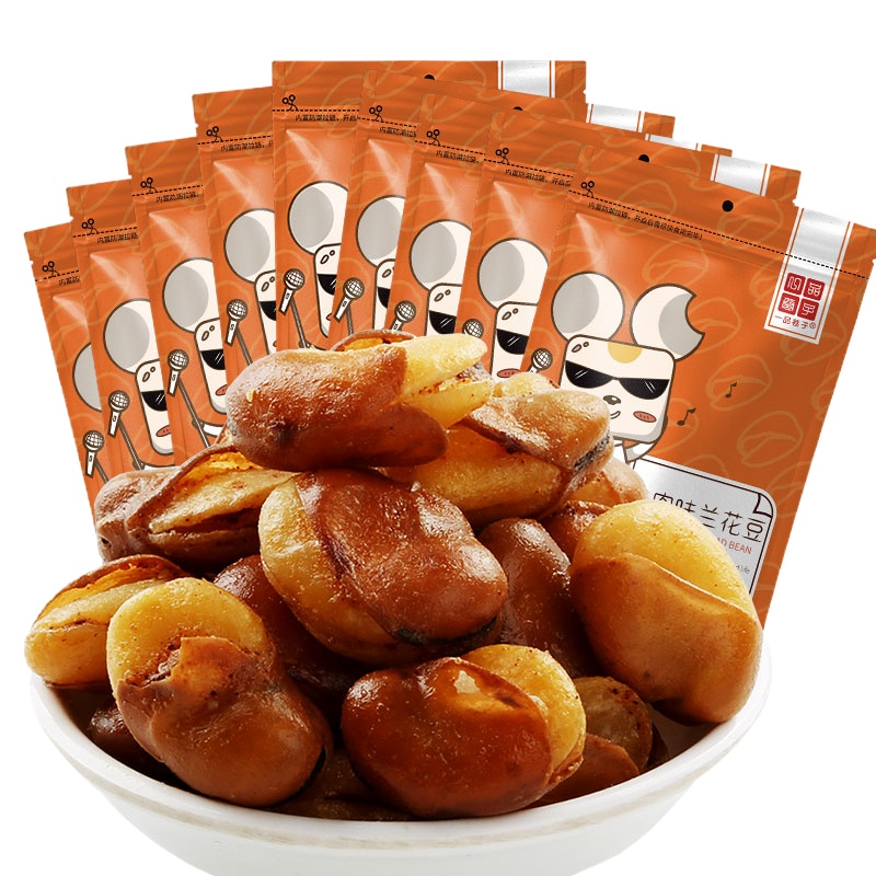 一品巷子牛肉味兰花豆108g*10袋蚕豆零食坚果下酒菜新老包装交替