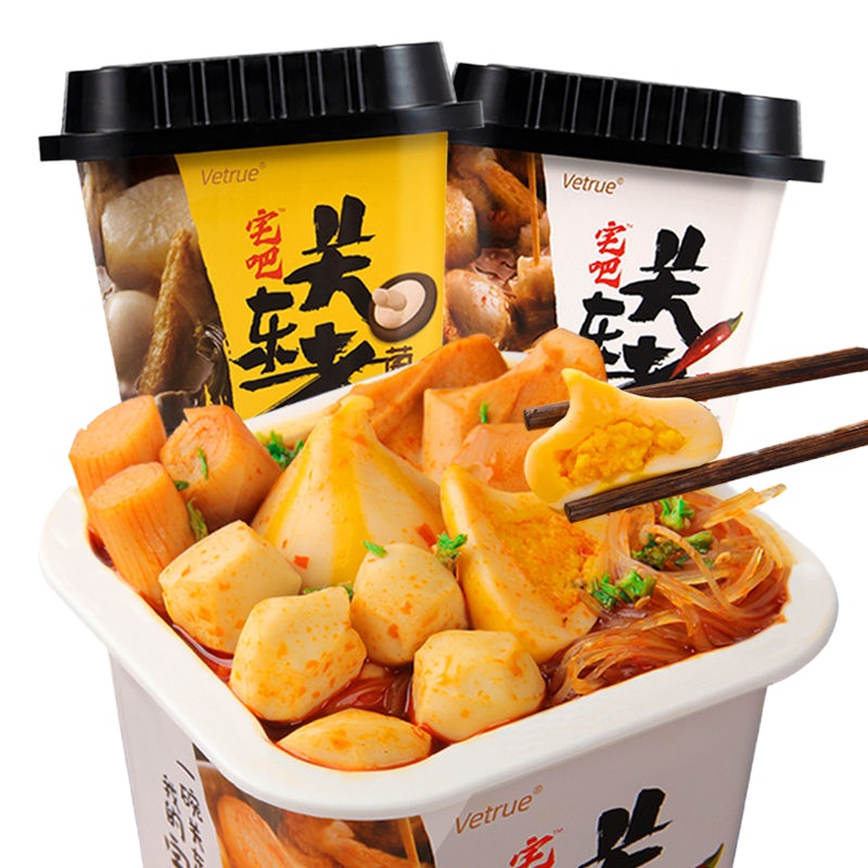 惟度宅吧网红关东煮冲泡火锅153g/罐(香辣/菌菇)