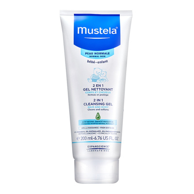 妙思乐(MUSTELA)儿童清洁洗发沐浴二合一洗发沐浴露 200ml