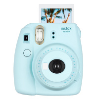 富士(FUJIFILM)INSTAX 立拍立得 一次成像胶片相机 mini9 冰霜蓝相机 套餐一(含10张相纸)