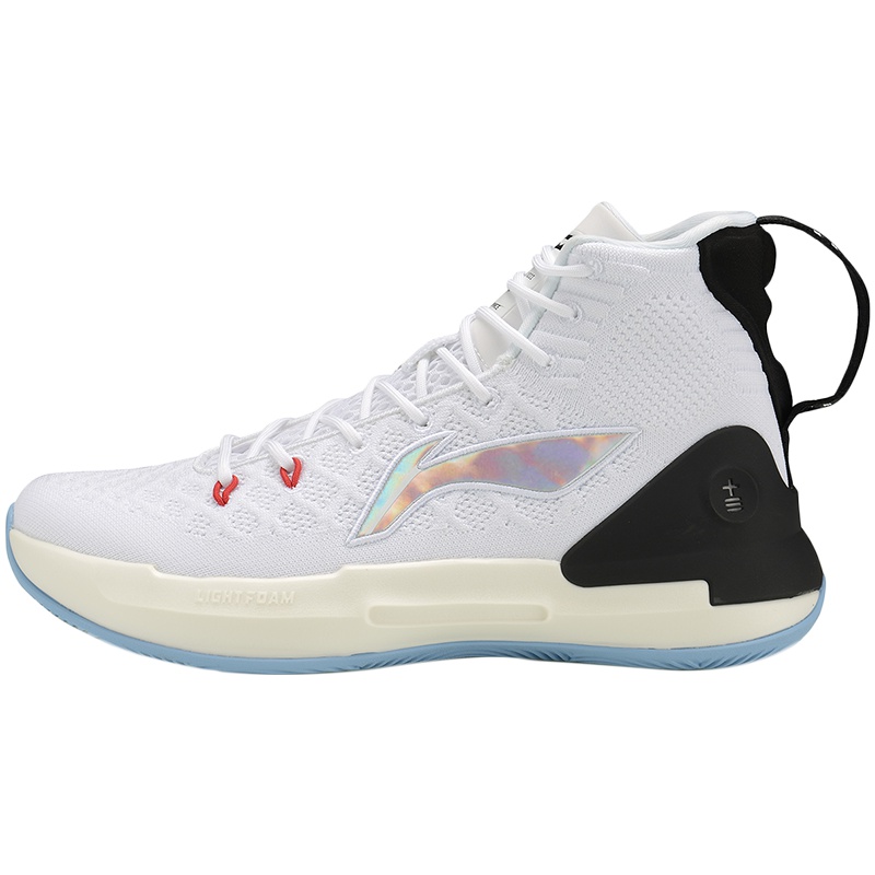 [自营]李宁驭帅13男子一体织透气轻便高帮篮球专业比赛鞋ABAP075-1