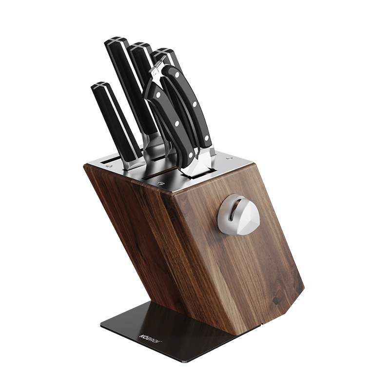 康巴赫新款6件套刀具套装组合全套家用厨房斩切骨刀切片刀水果刀厨房剪刀