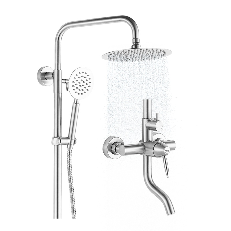 苏泊尔(SUPOR)卫浴沐浴淋雨器淋浴花洒套装304不锈钢浴室增压暗装沐浴浴洒花洒花晒三出水234253-01-LS