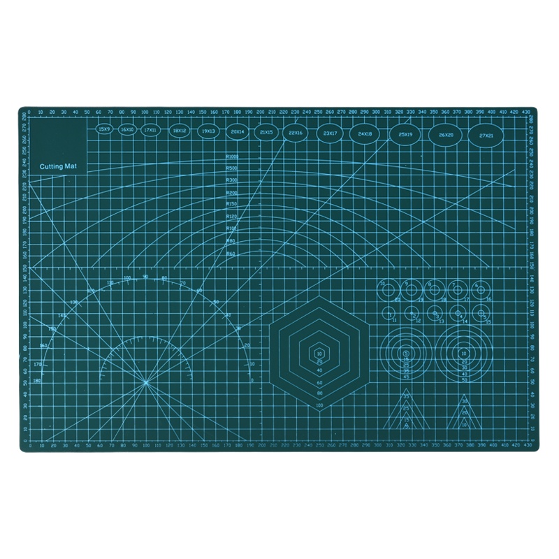 正彩(ZNCI)美工防滑雕刻垫板多规格切割板快速自愈 裁纸学生书写考试写字垫板桌垫1809绿色-A4双面 3个价