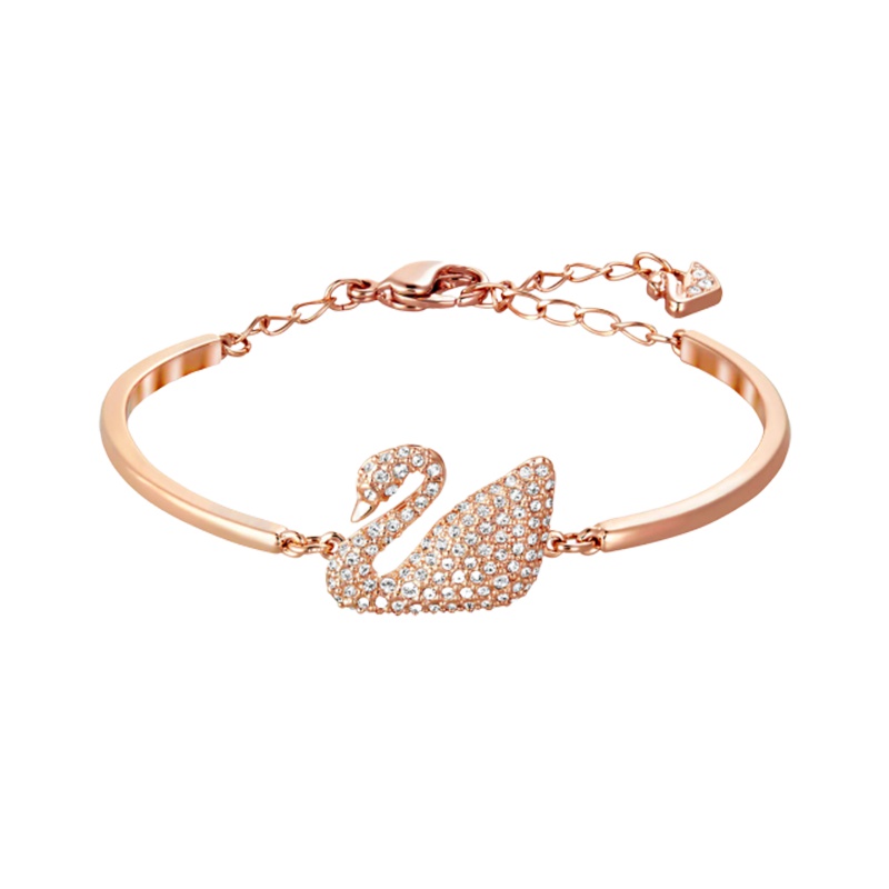 SWAROVSKI施华洛世奇玫瑰金色天鹅手镯 人造水晶 送恋人 女士5142752