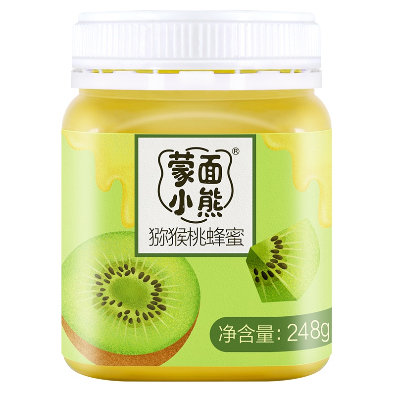 蒙面小熊猕猴桃椴树雪蜜水果蜂蜜248g装