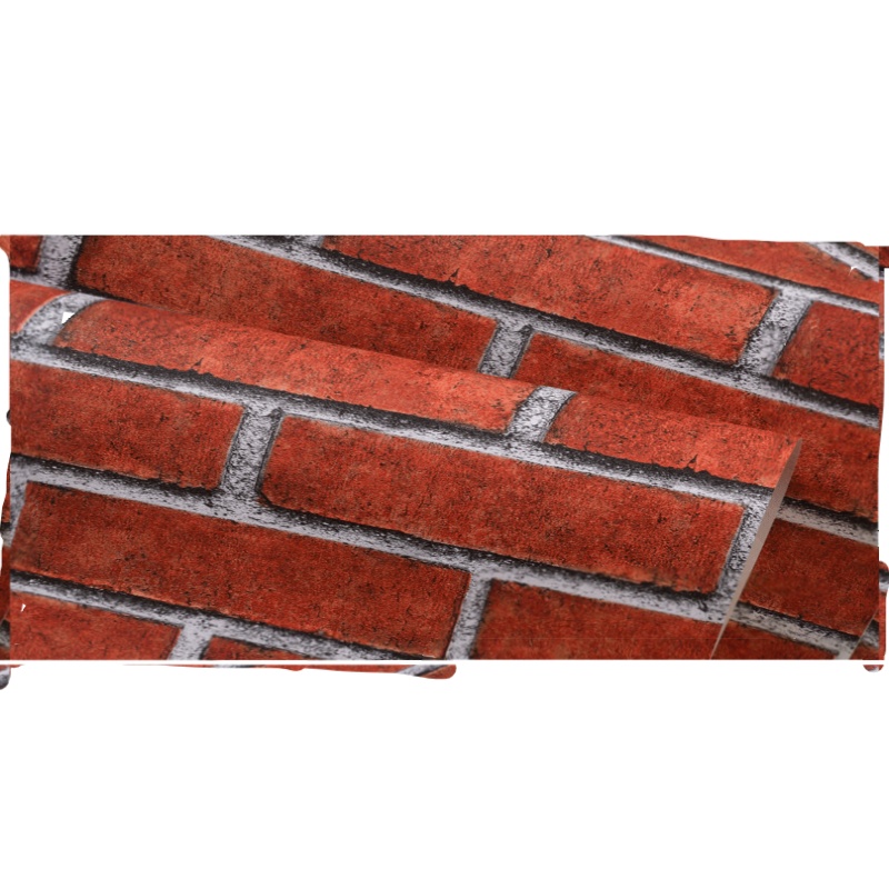 汐岩中式复古砖纹红砖青砖仿古砖头自粘墙纸3d立体砖块防水pvc墙壁纸