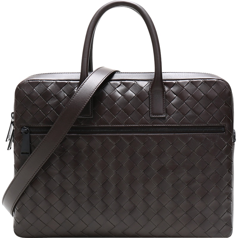 BOTTEGA VENETA 葆蝶家 BV 男士皮革编织手提单肩斜挎包公文包 601065 VCPQ1
