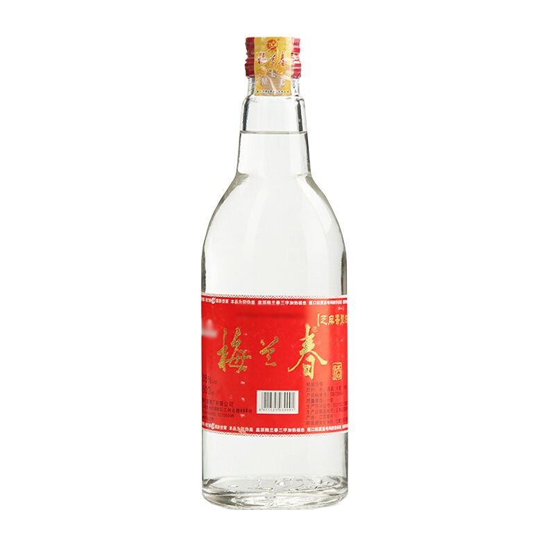 梅兰春 38度大白瓶 500ml 单瓶装 芝麻香型 白酒 口粮酒 光瓶 中华老字号酒[新旧包装随机发货]