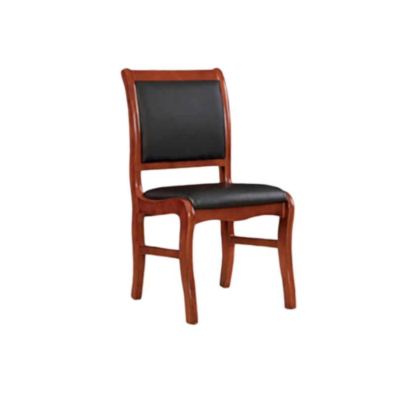 铜林办公椅900*470*440mm实木皮革会议椅靠背椅培训椅小软包#003