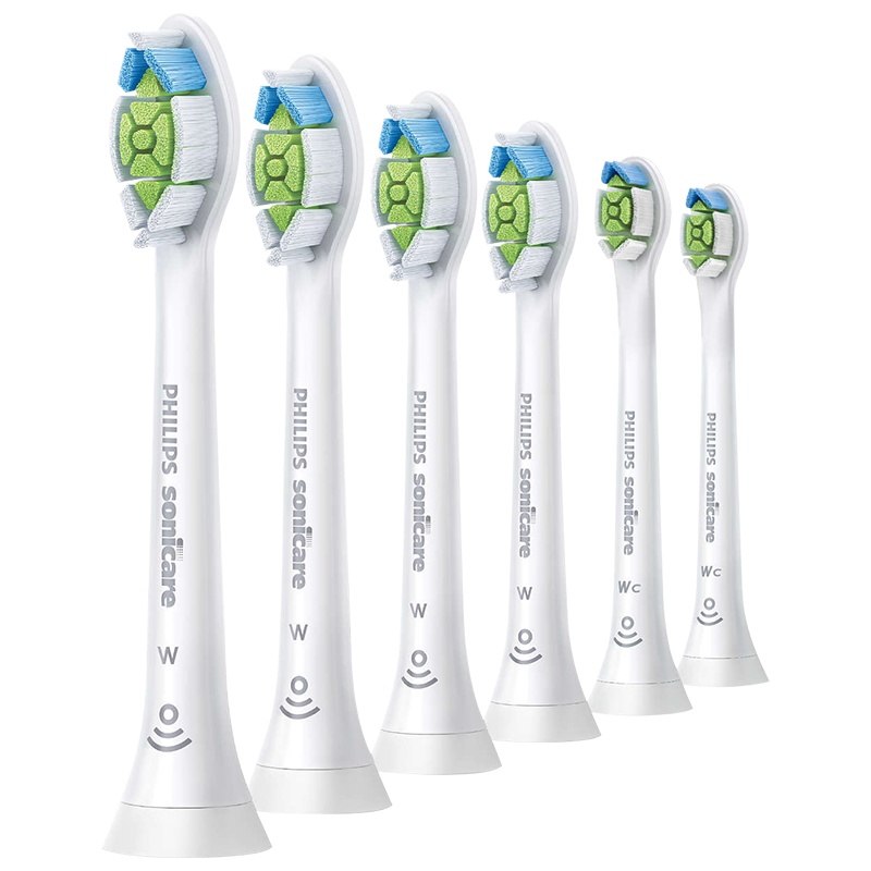飞利浦(Philips)牙刷头 标准型4支装+迷你型2支装清洁刷头 适配HX9362/HX9302等 HX6066/69