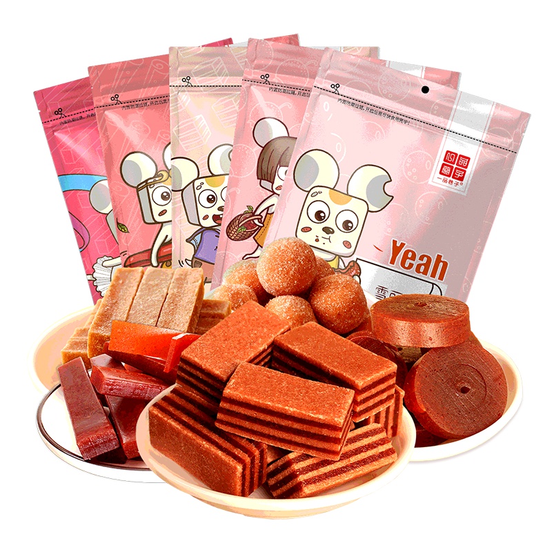 一品巷子山楂汉堡280g山楂条208g果丹皮280g山楂卷280g雪丽球280g大礼包