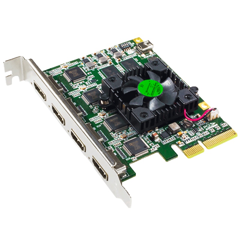 同三维T200H4高清视频采集卡HDMI SDI图像录制器 PS4 switch游戏直播OBS钉钉会议4路HDMI