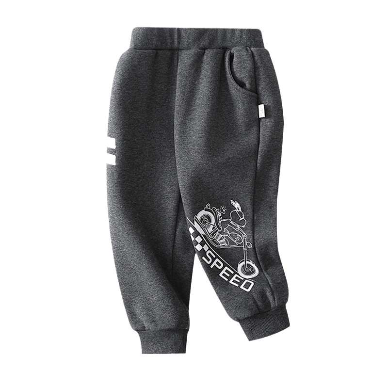 史努比SNOOPY童装儿童加绒裤子男童秋冬新款长裤男宝宝加厚卫裤